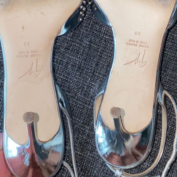 Giuseppe Zanotti Lucrezia silver spiked heels - Picture 5 of 5